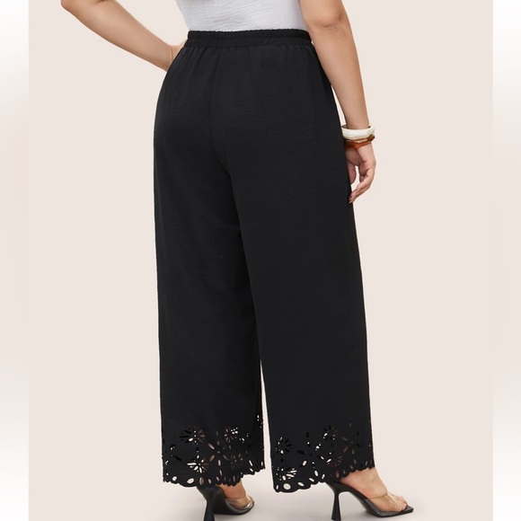 BloomChic Plus Size 3XL Laser Cut Elastic Waist Wide Leg Pants us22-24 - Picture 2 of 8